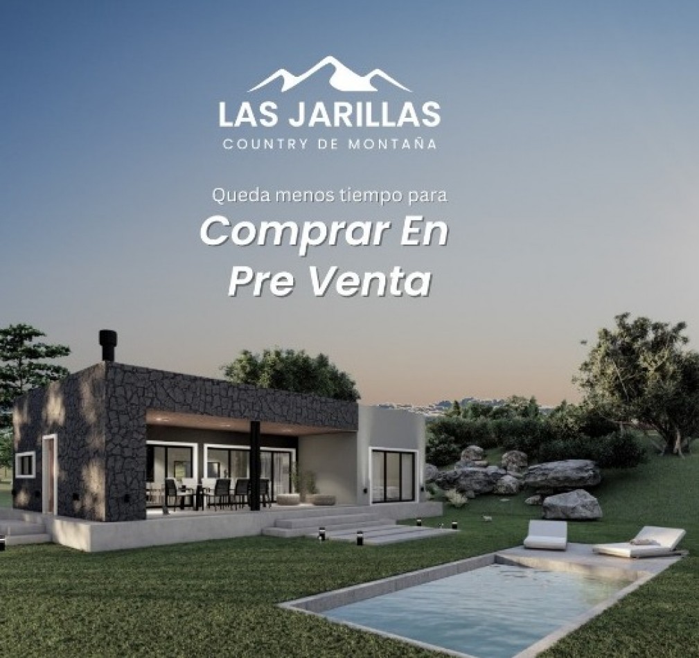 Casa de categoria en Las Jarillas, barrio privado con vista 360 grados a las sierras. Pre-venta